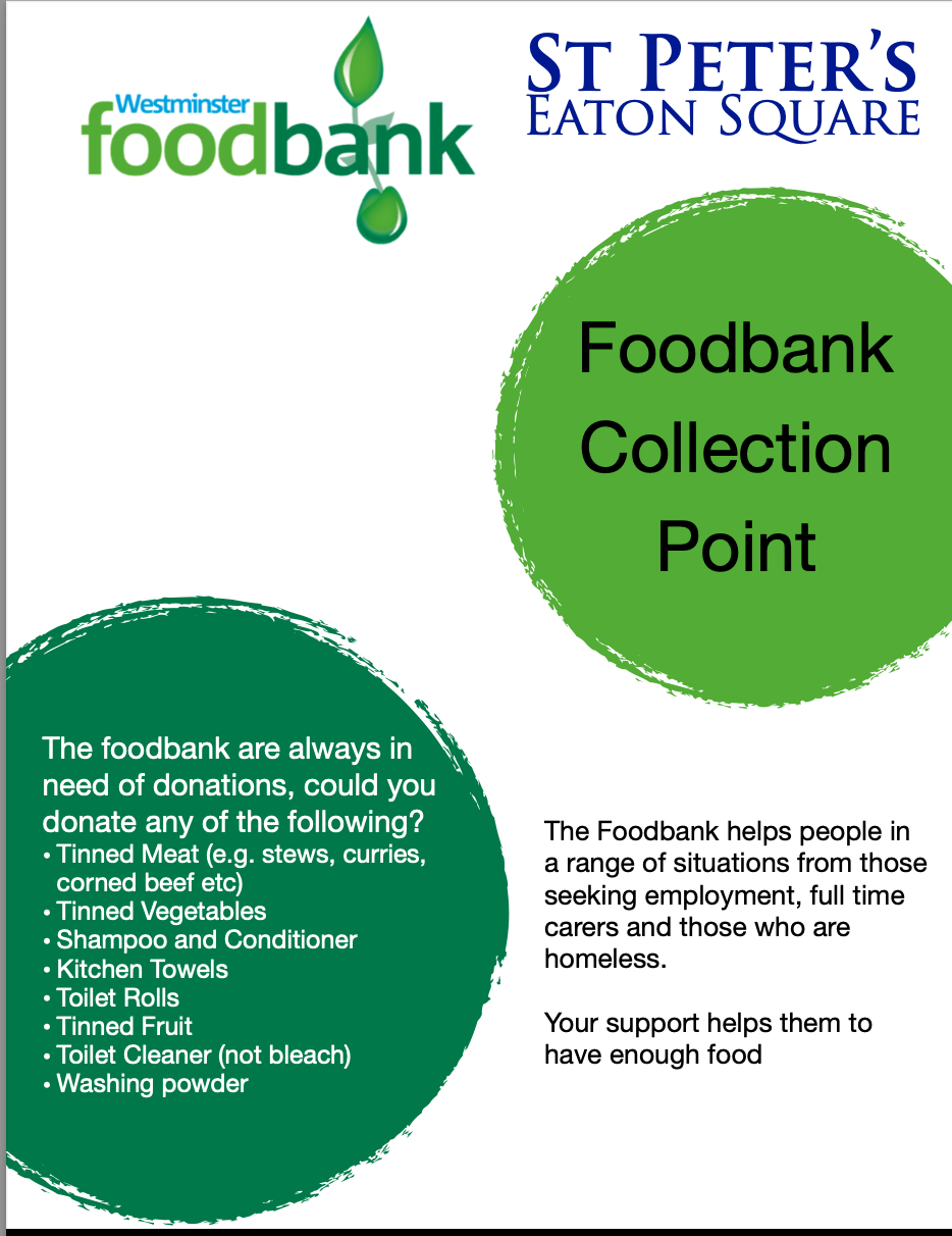 St Peter's is a Foodbank Collection Point