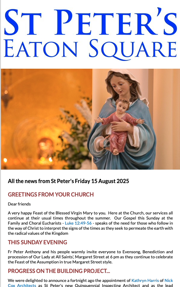 Latest Parish Newsletter