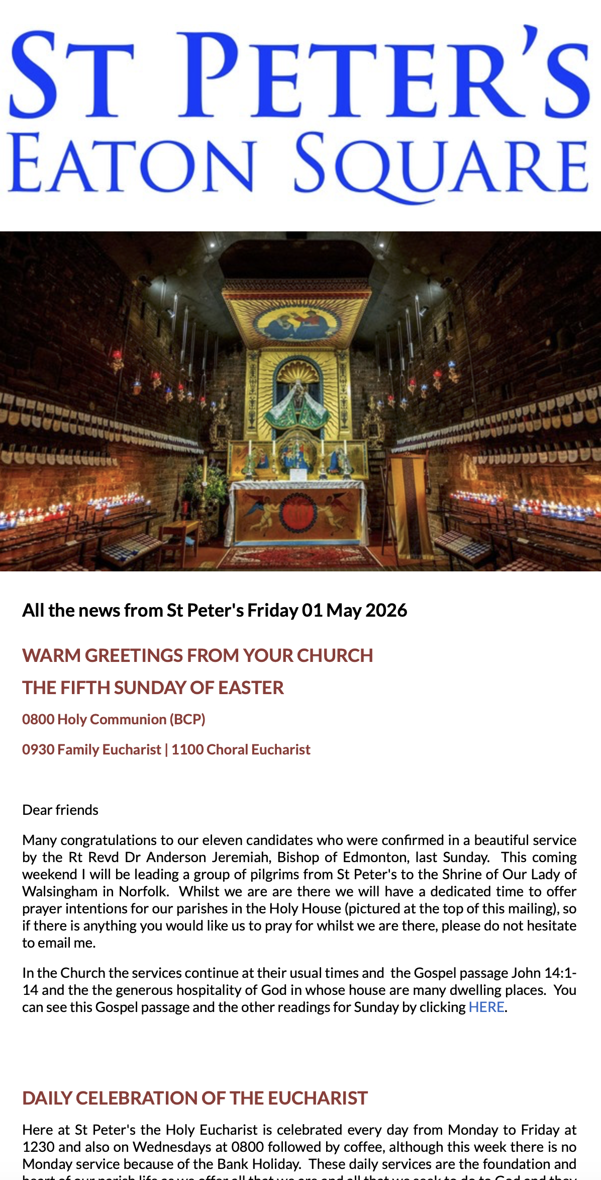 Latest Parish Newsletter