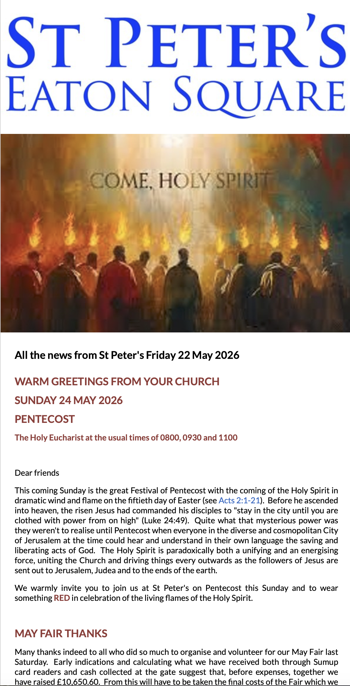 Latest Parish Newsletter