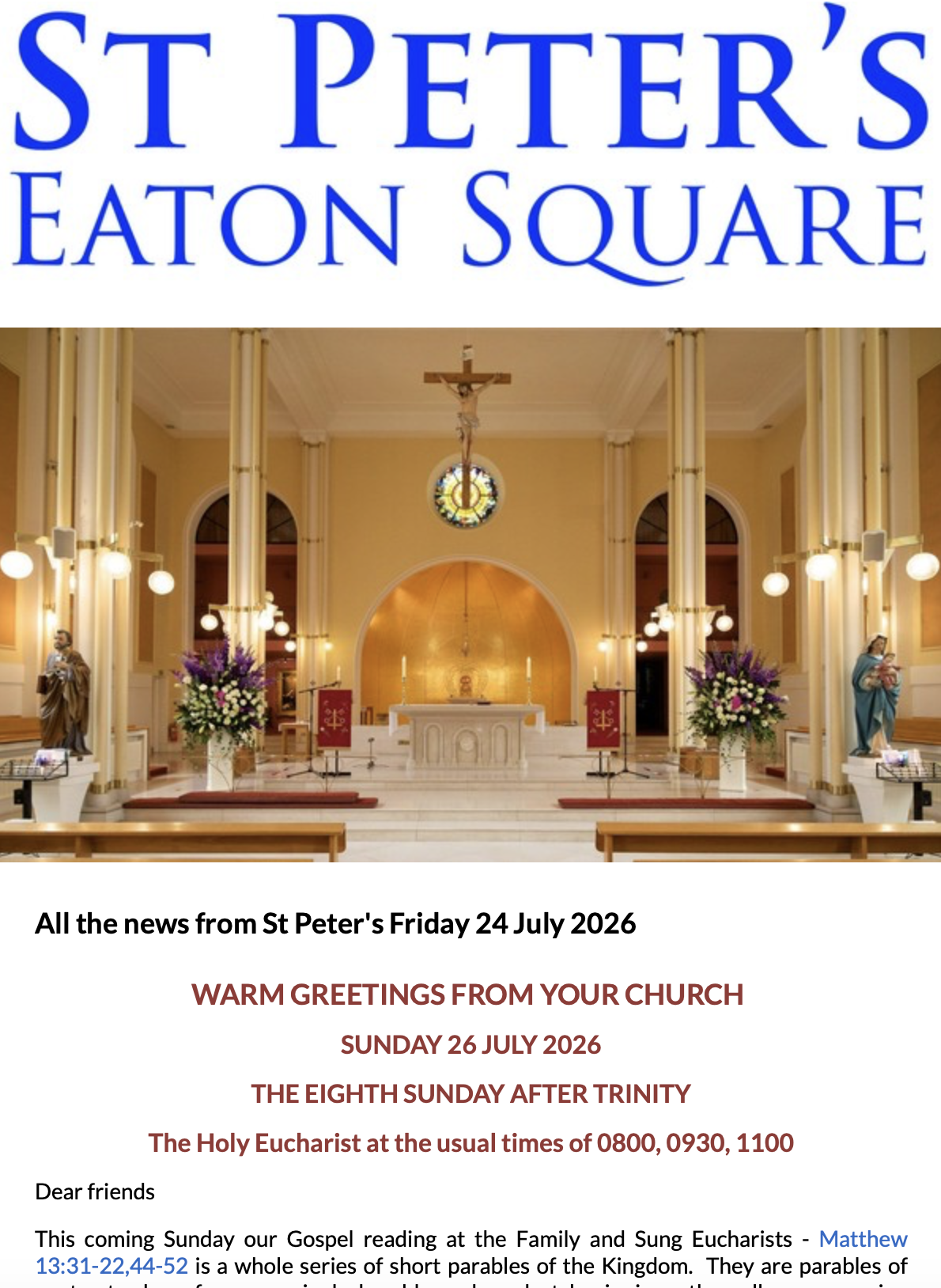 Latest Parish Newsletter