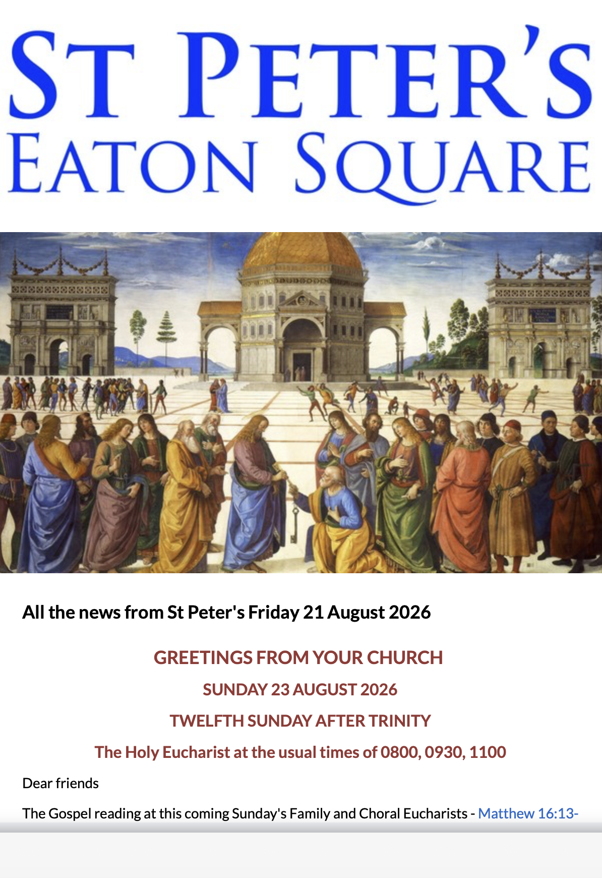 Latest Parish Newsletter