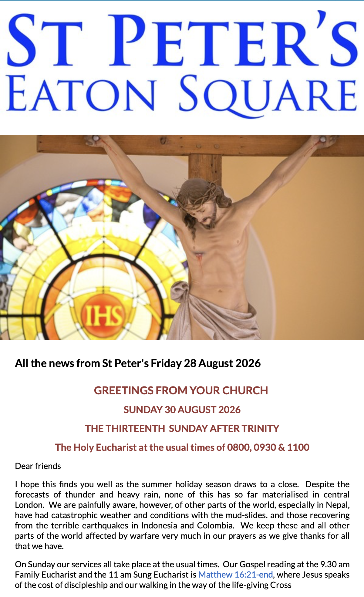 Latest Parish Newsletter