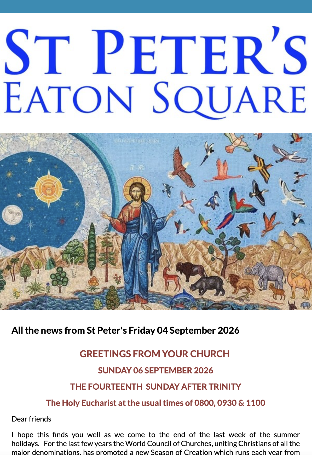 Latest Parish Newsletter