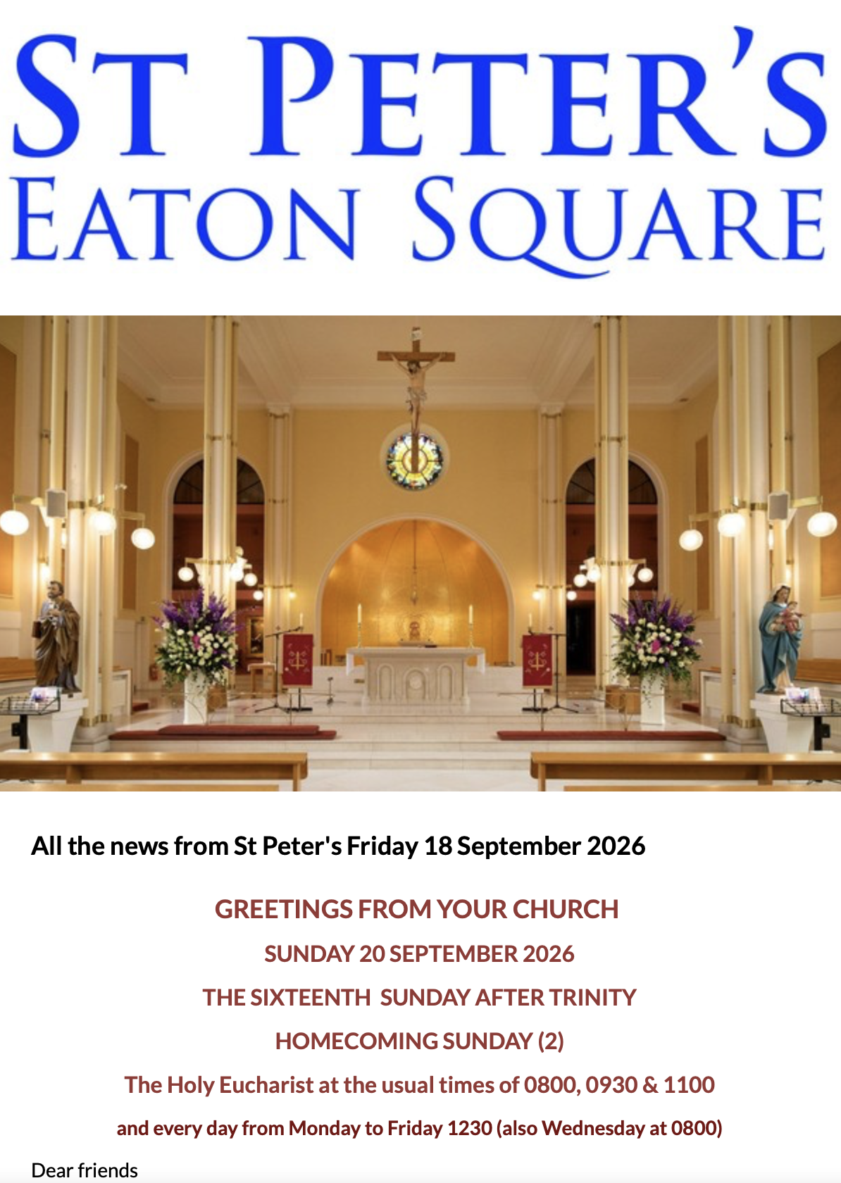 Latest Parish Newsletter