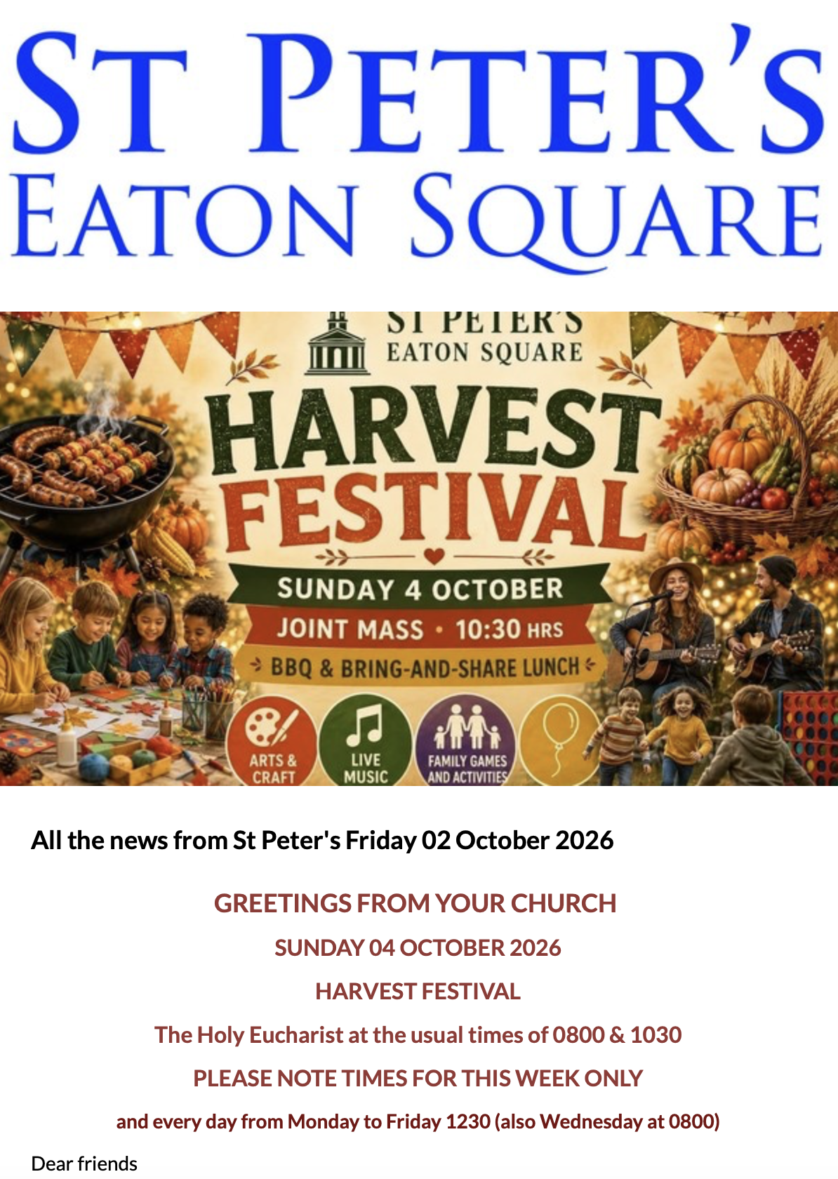 Latest Parish Newsletter