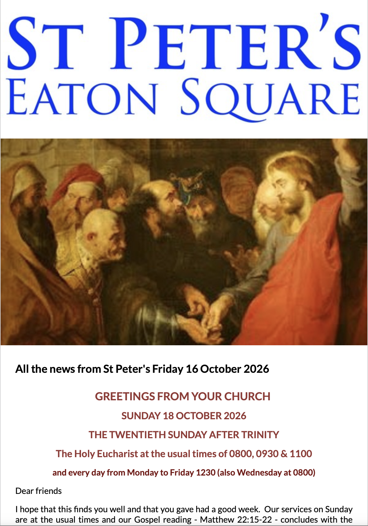 Latest Parish Newsletter